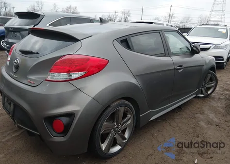 2013 Hyundai Veloster Turbo W/Blue from USA, damaged, VIN KMHTC6AE7DU180587